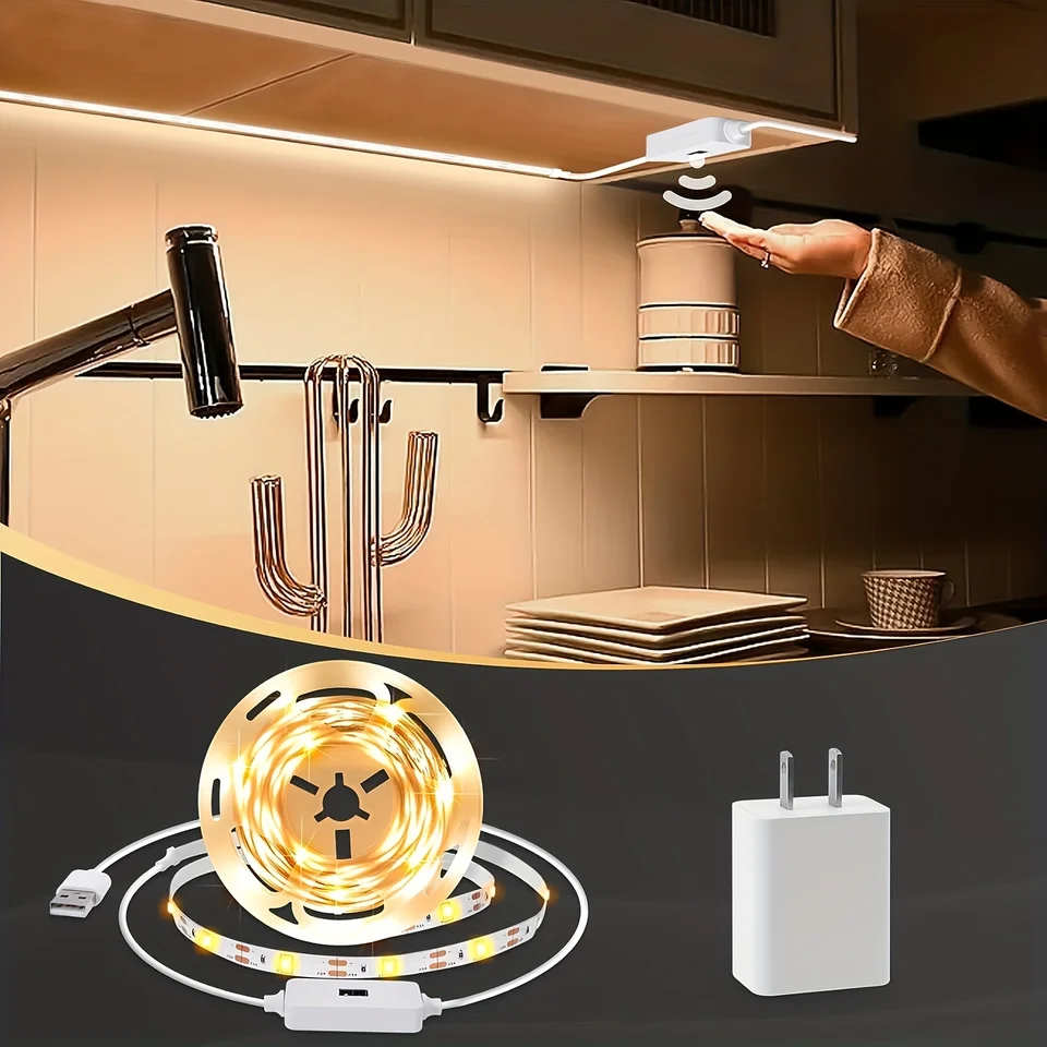 USB Motion Sensor LED Strip Lights for Home Decor