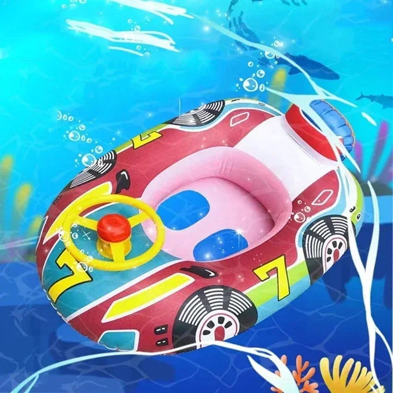 Inflatable Children Swimming Ring Toys Water Play Game Seat Bathtub Float Toddler Swim Circle Summer Fun Pool Summer Beach Party 4