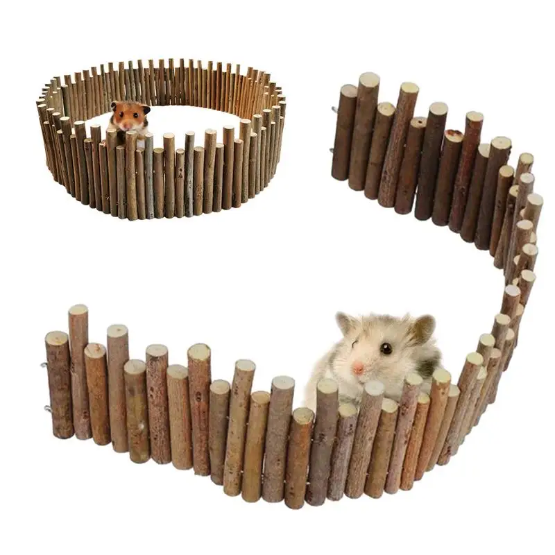 

Ladder Fence Chinchilla Ladder Bridge Fun Climbing Hamster Wooden Fence Chew Toy Small Animals Platform Cage Accessories