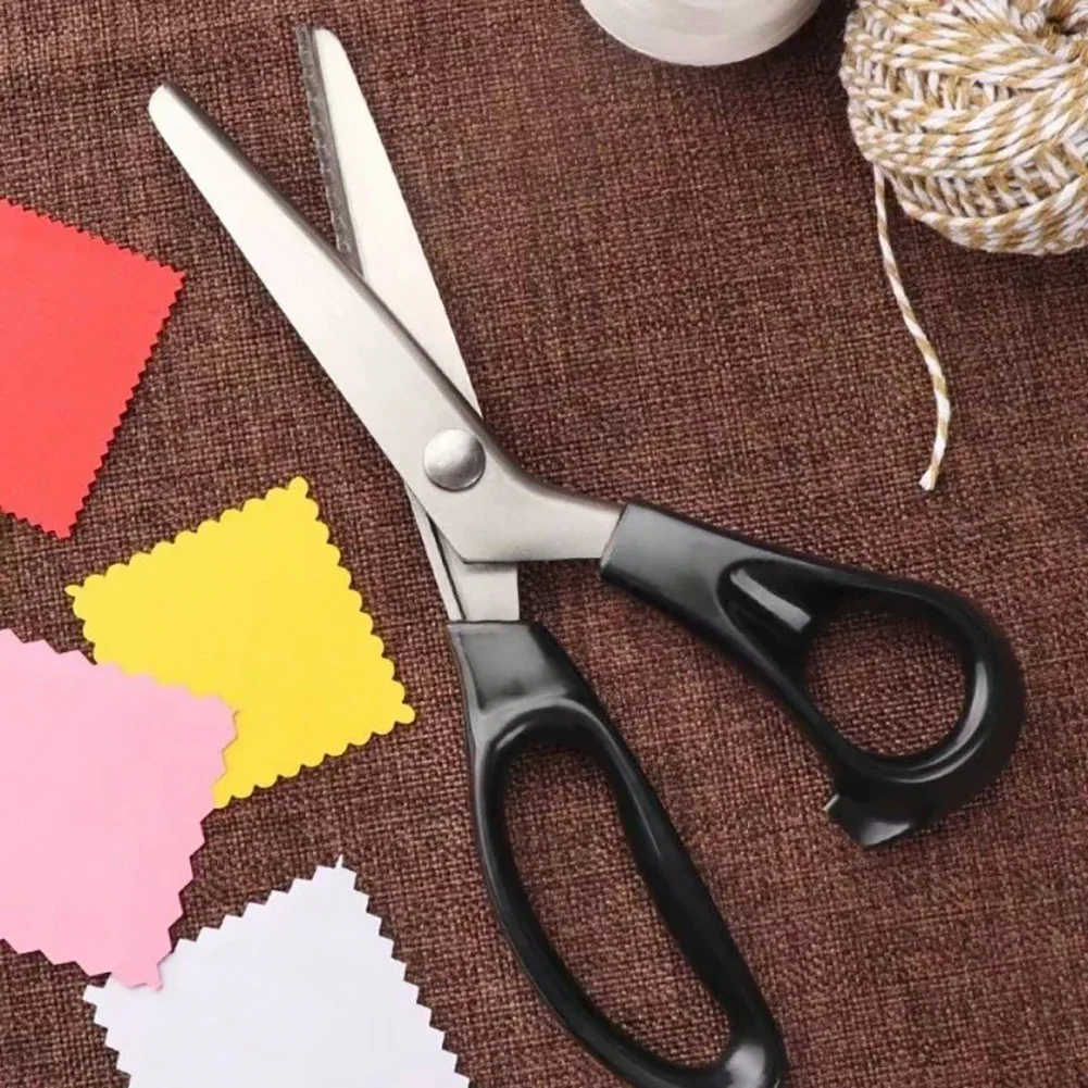 

Ножницы из нержавеющей стали с треугольными зубцами, кружевные тканевые ремесла, изготовление одежды зигзагообразным ножницами для портных, ножницы для шитья ткани