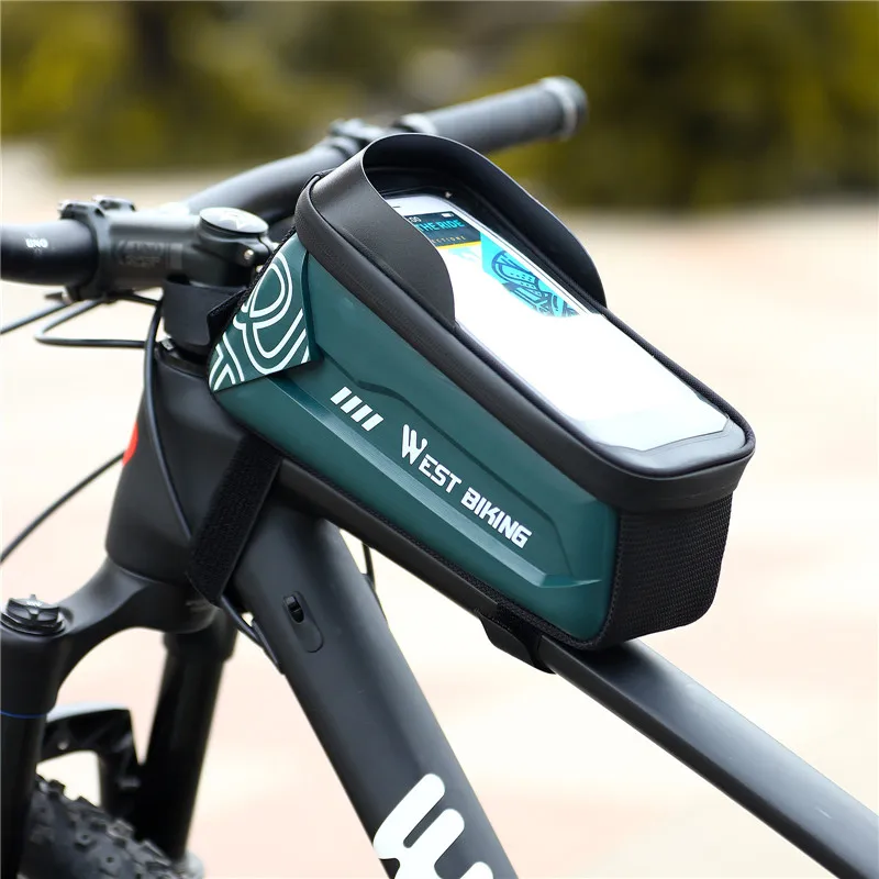 WEST BIKING Waterproof Bicycle Bag Touchscreen Phone Case Large Capacity Front Handlebar Cycling Bag MTB Road Bike Accessories