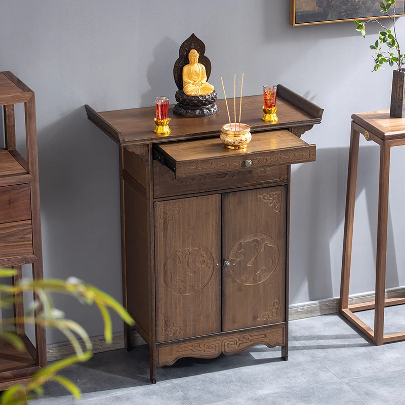 

Bamboo and wood, household altar cabinet, modern style central hall, Buddha niche, incense table, Chinese style