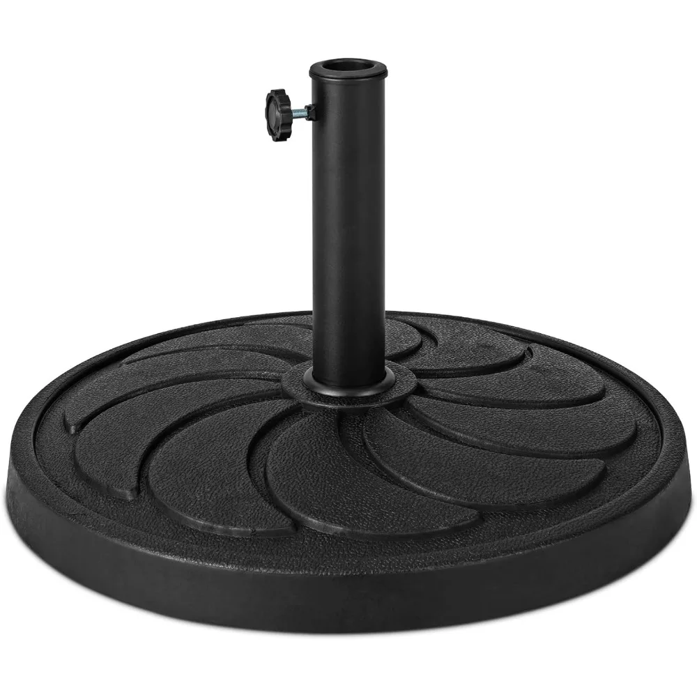 40 lbs Patio Umbrella Base, 21.5" Round Market Umbrella Stand for 1.5''-1.9'' Poles