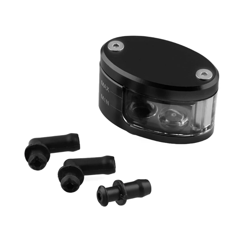 Motorcycle Brake Fluid Reservoir Cup & Support Bracket Aluminum Brake Fluid Reservoir Container with Rack for Motorbike