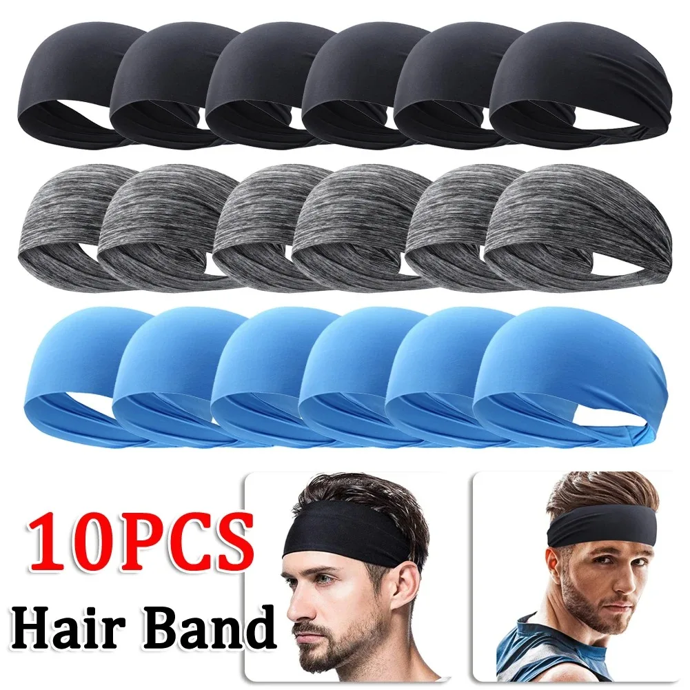 Sports Headbands Unisex Fitness Elastic Turban Sweat Absorption Breathable Quick Drying