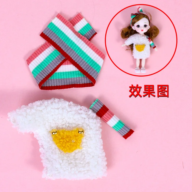 

16cm Dress Up DIY ob11 Cute Skirt Doll Accessories 6 Inch Bjd Doll Clothes for Ob11 Doll Fashion Set Girl Dress Up Toy Gift New