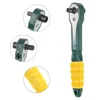 Adjustable Quick Socket Wrench Tools Green Rapid Ratchet Wrench Mini 1/4 Screwdriver Rod Easy to Use 4