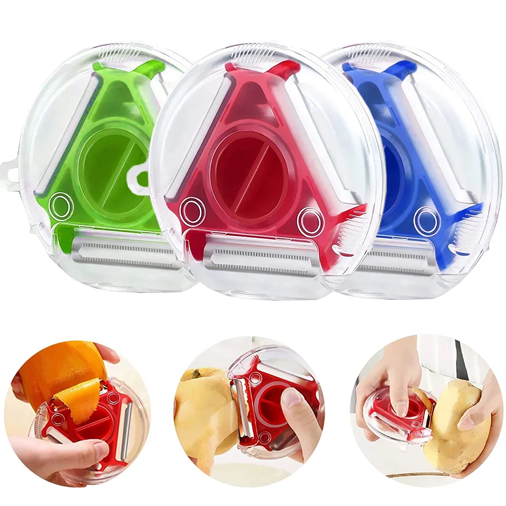 3In1 Vegetable Peeler Stainless Steel Blade Fruit Vegetables Slicer