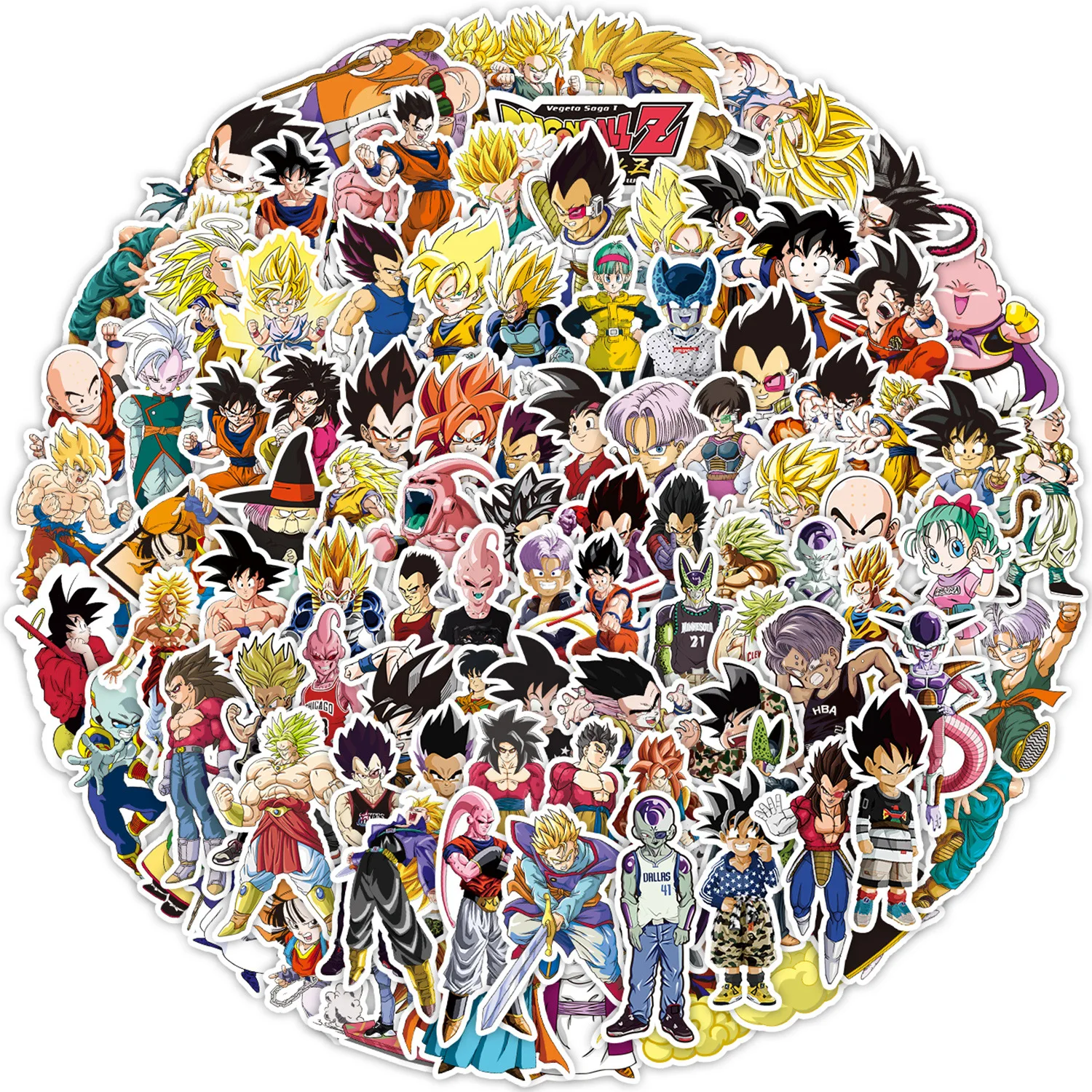 10/50/100Pcs Anime Dragon Ball Stickers for Kids Graffiti Laptop