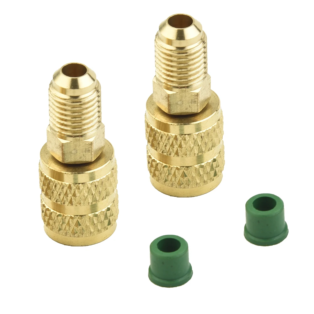 Adattatore In Ottone Facile Da Installare Per R410 R32 R22 Converte 5/16 Attacchi Rapidi Sae F A 1/4 Sae M Flare 5/16 Sae M A 1/4 Sae