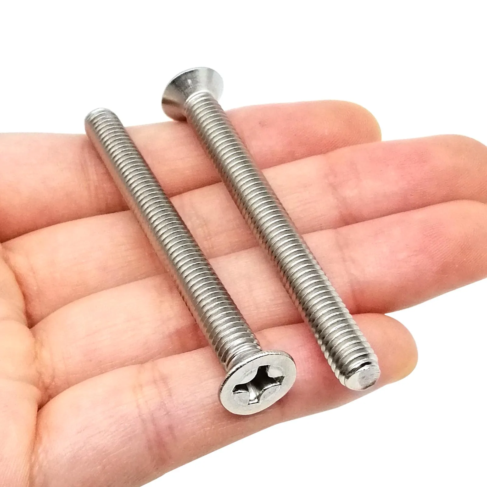 Lengthened M2 M2.5 M3 M3.5 M4 M5 M6 M8 3-100mm Cross Phillips Flat Countersunk Head Screw Bolt A2-70 304 Stainless steel GB819