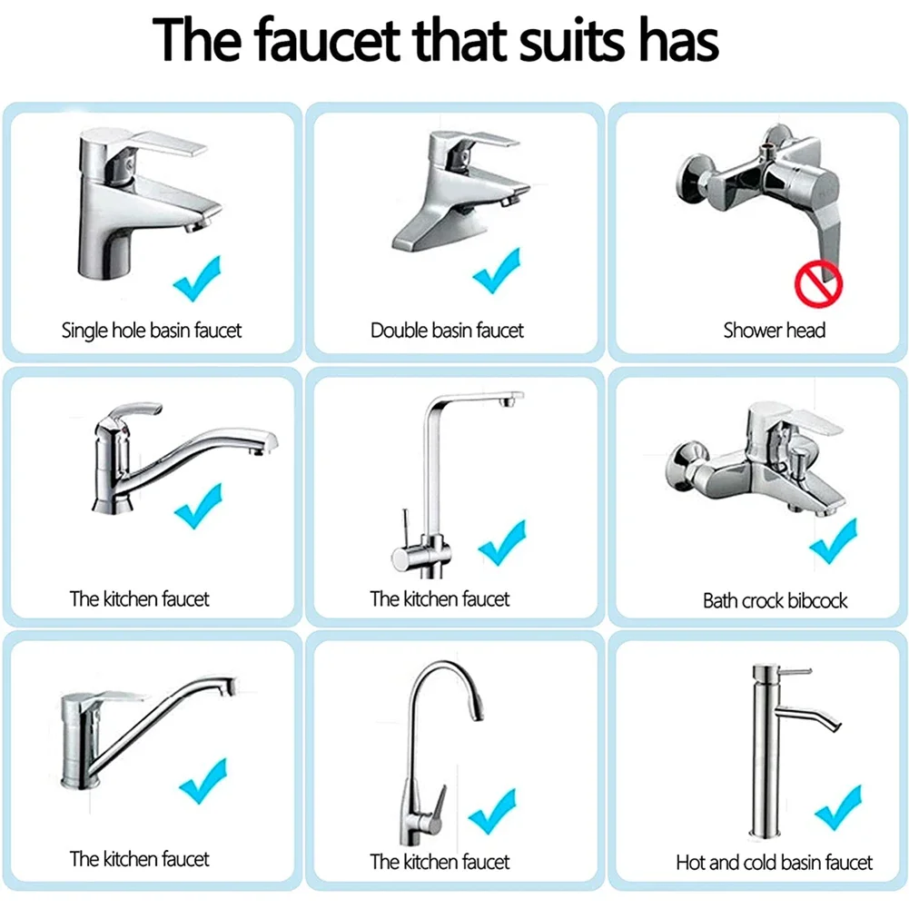 

3pcs Brass Water Saving Faucet Aerator Kitchen Basin Taps Filter Mixed Nozzle M24 Splash Head Taps Aerator Faucet Accessories