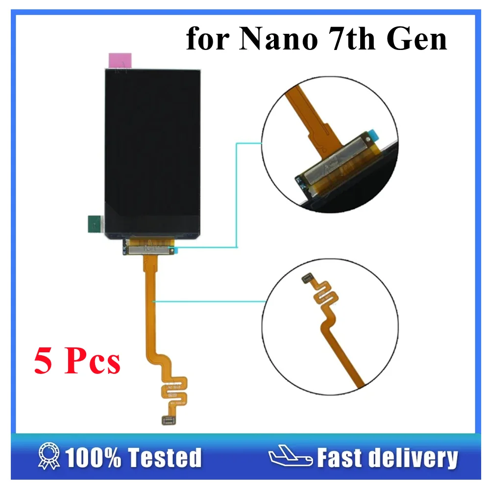 

5Pcs AAA+ Quality For Nano7 LCD Display Screen Panel for IPod Nano 7 7th Gen Replacement Parts