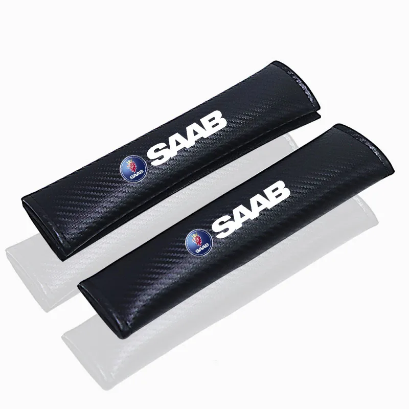 2Pcs Car Seat Belt Cover Shoulder Protection Pad Strap Cushion for SAAB 9-3 9-5 93 95 900 9000 Car Accessories