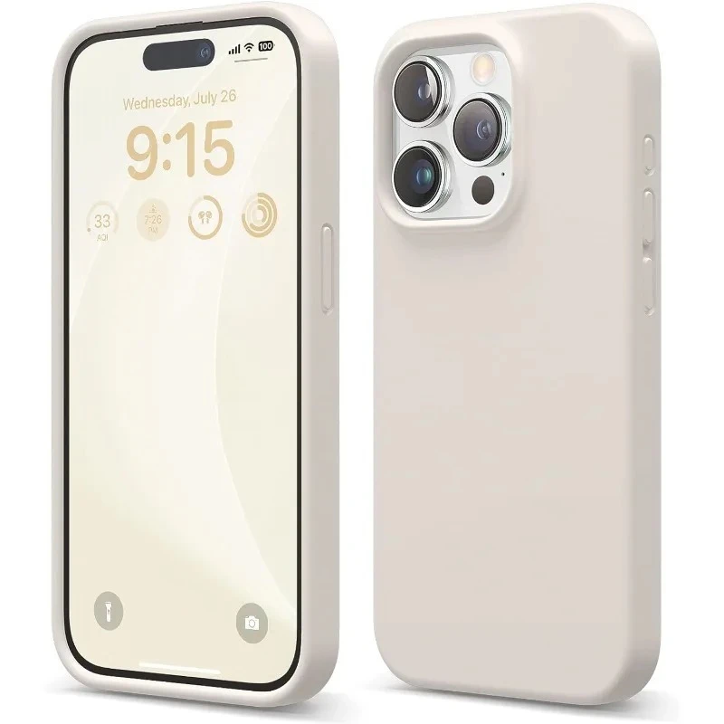 Premium Liquid Silicone Shockproof Protective Phone Case with Microfiber Lining