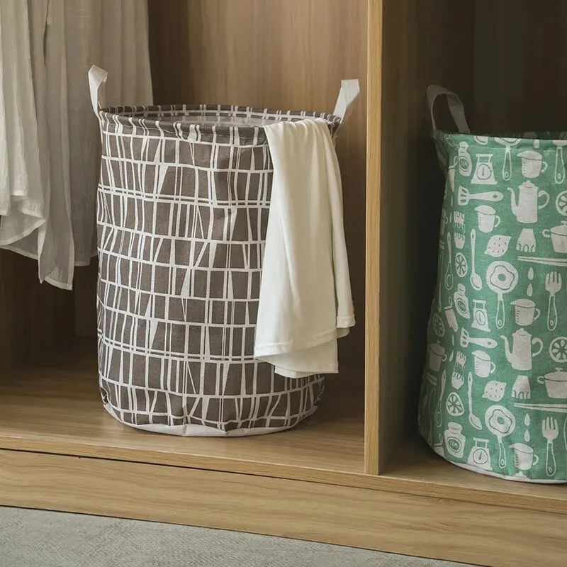 Laundry Basket Large Collapsible Freestanding Clothes Hamper Easy Carry Long Handles Waterproof for Bedroom