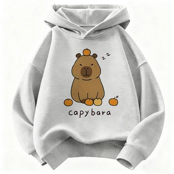 Trendy Capybara Funny Children's Hoodie Sweatshirt Cute Harajuku Hoody for Boys Girls Autumn Spring Casual Hoodies 1