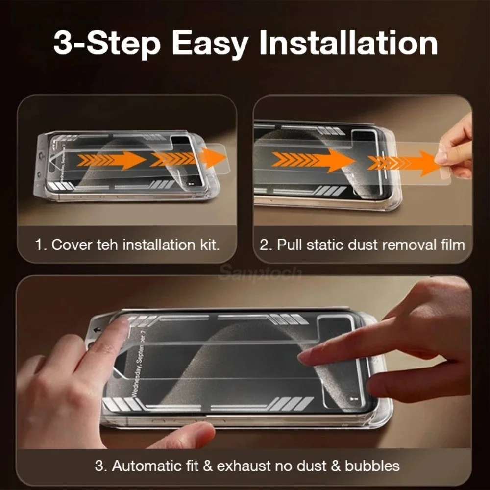 Premium HD Tempered Glass Screen Protector with Easy Installation Kit
