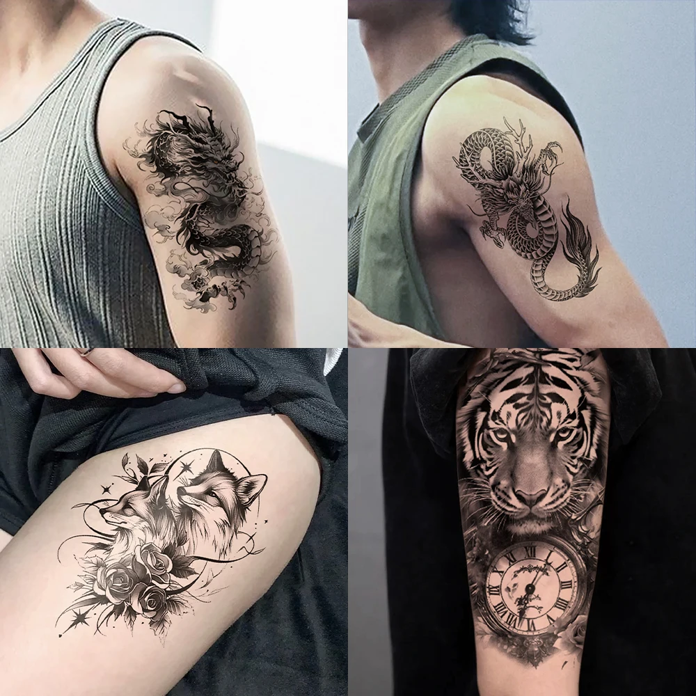 15pcs Waterproof Temporary Tattoo Stickers: Real-World Insights on Tiger,  Dragon, Snake, Fox, Phoenix \u0026 Rose Designs, image size:1000x1000