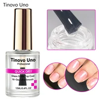 Tinovo Uno Quick Dry Top Coat Ultra Shine Normal Nail Polish Finish 15ML Calcium Protein Nail Repair Care Supplies Natural Dry 1
