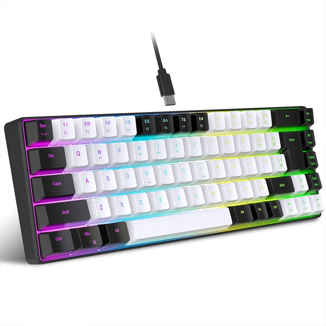 Gaming Keyboard 68 Keys Wired Computer Keyboard Mechanical Keyboard With RGB Backlight Keyboard For PC Laptop Gamer 1
