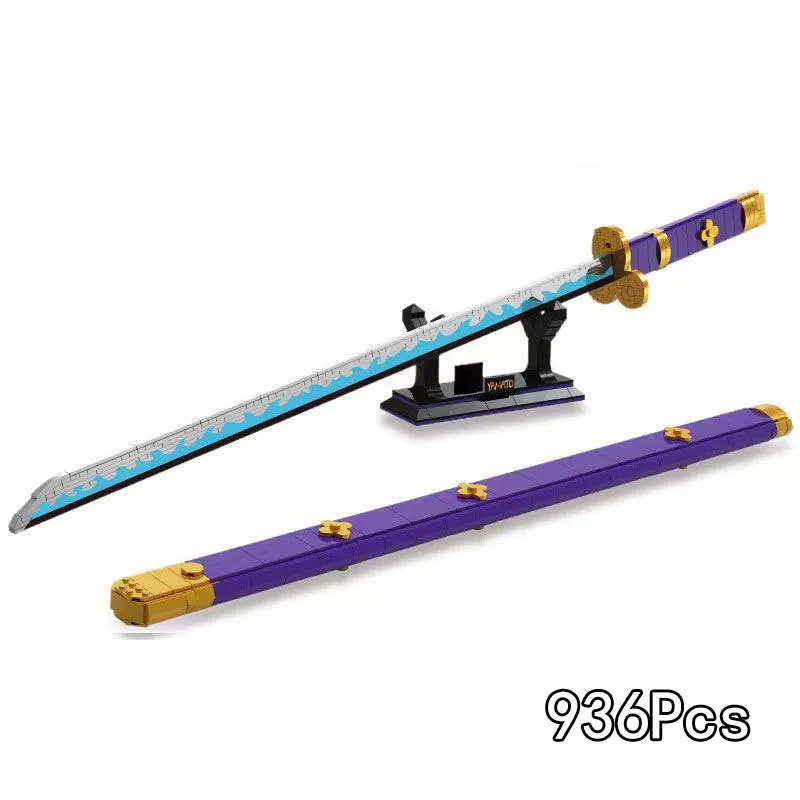 2022 New 936Pcs Anime One Piece Roronoa Zoro Yamato Model Building