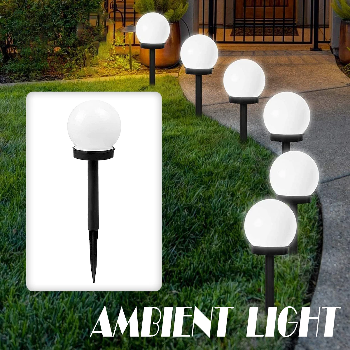 1/2/4/8Pc Solar Powered LED Bulb Lamp Energy Light Waterproof Outdoor Garden Light Street Solar Panel Ball Lights Lawn Yard Lamp