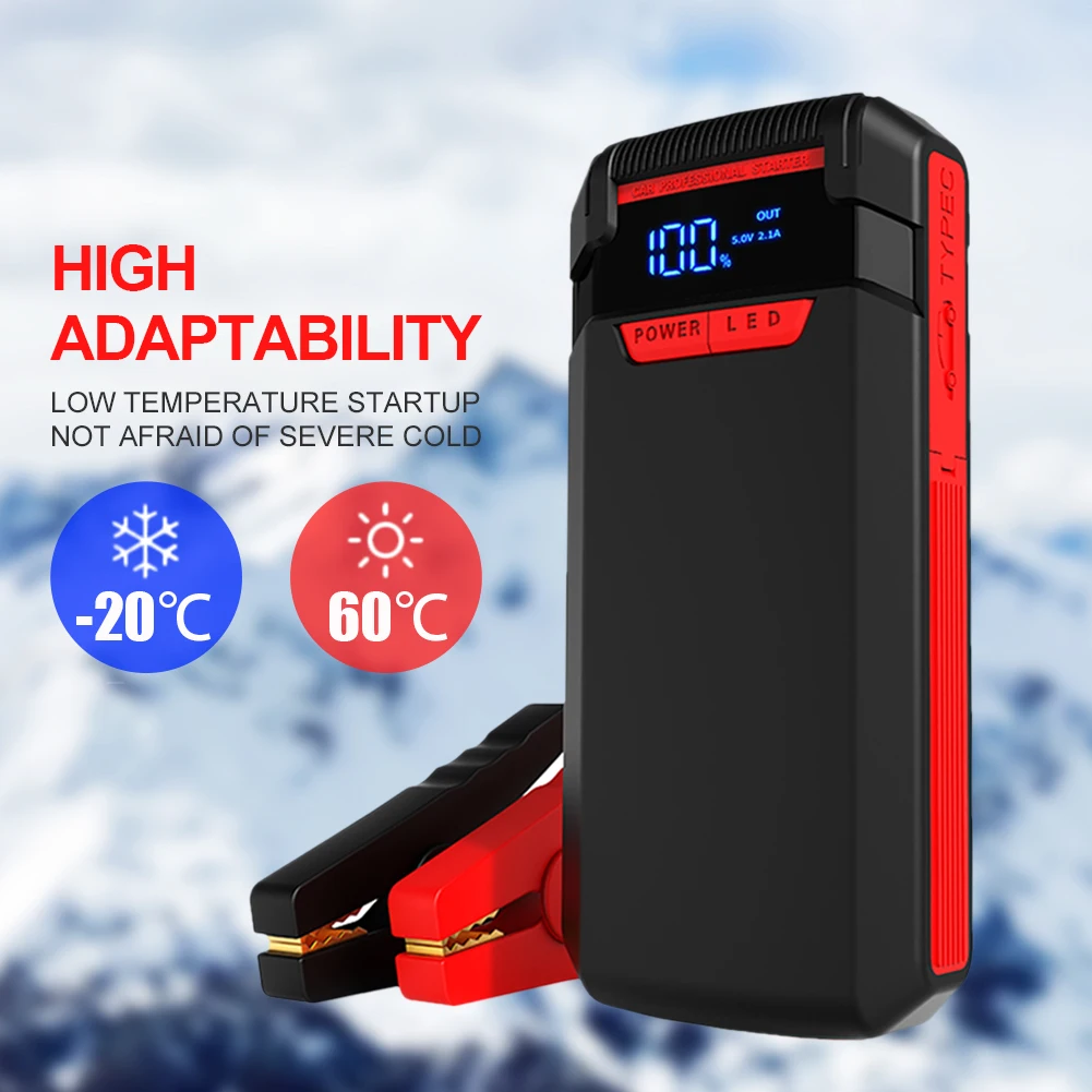 20000mAh Car Jump Starter Car Booster Portable Auto Booster Charger Emergency Power Bank Starting Device