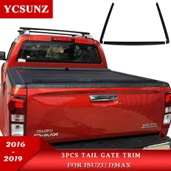 YCSUNZ – garniture de porte arrière pour Isuzu Dmax 2016 2017 2018 2019, 3 pièces, accessoires, charge sur Rail, doublure de lit, garde de porte arrière de voiture 