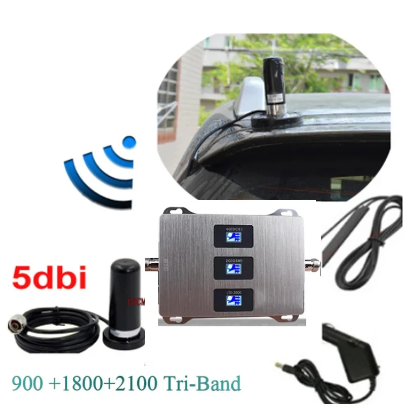 트라이밴드 2G 3G 4G 신호 증폭기 부스터 900MHz 1800MHz 2100MHz..