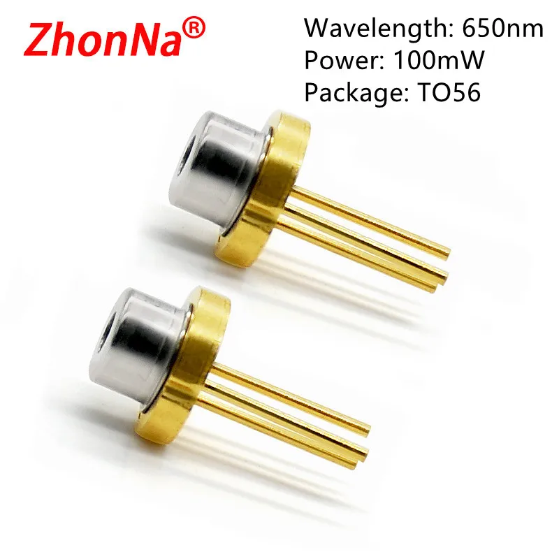 

650nm 100mw Laser Diode Module RED Number ZN-LDR-003 DIY Laser Sensor Light Emitting Tube LED Electronic Desi Package: TO56