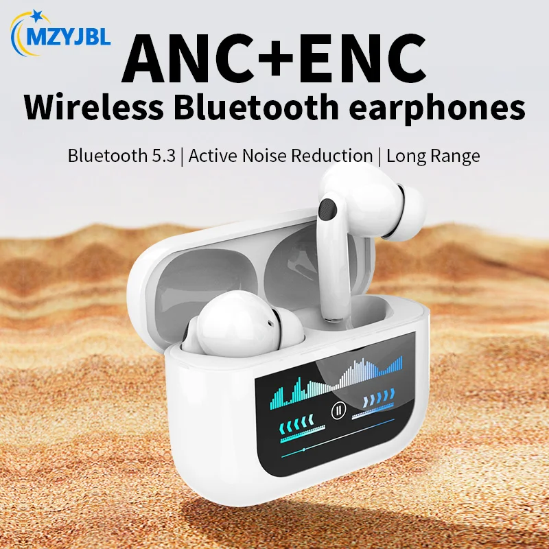 

MZYJBL G4 ANC Wireless Earbuds LED Screen Noise Cancelling Bluetooth Headphones Sports earphones With Mic For Jbl Android iOS