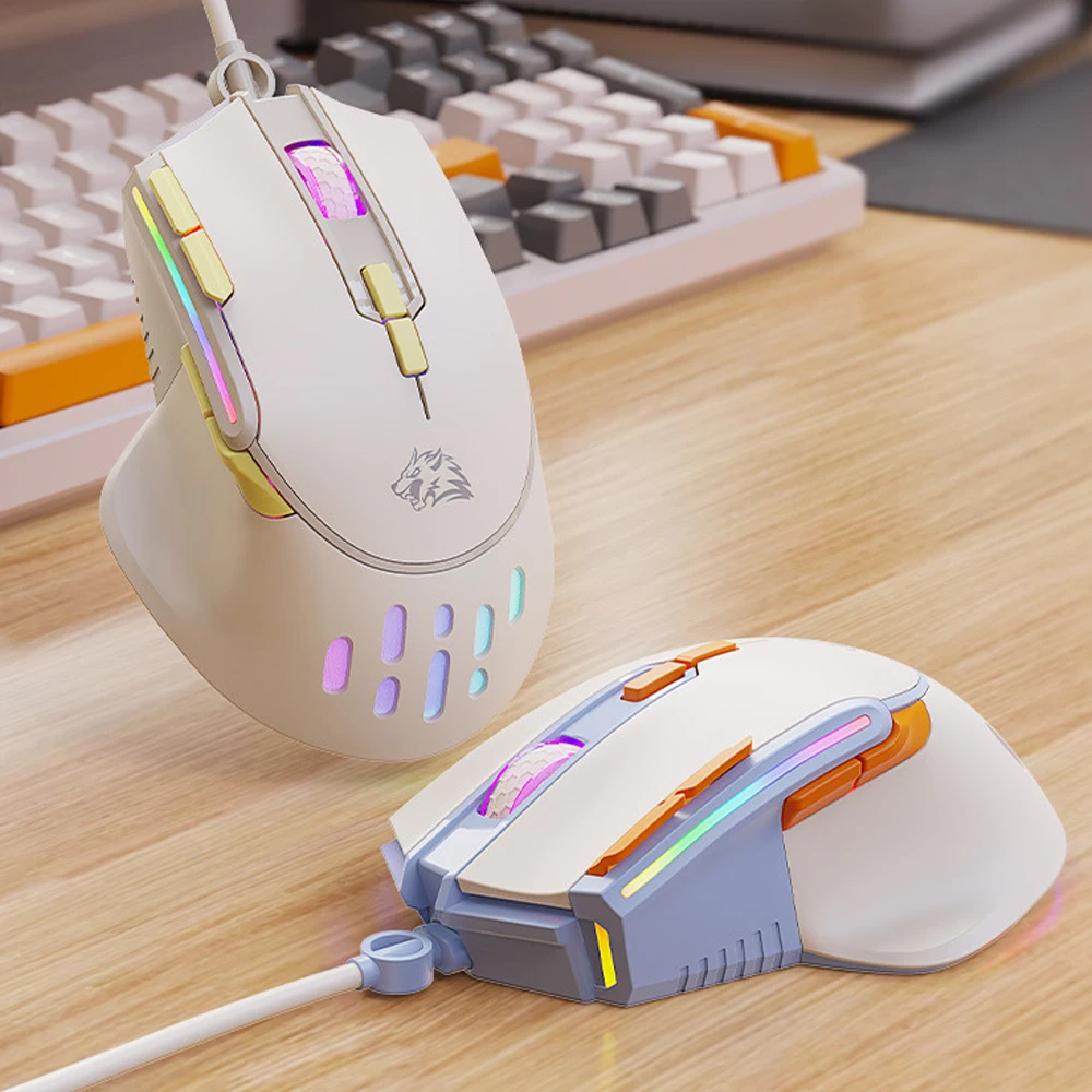 

RGB Customized Gaming Mouse 9 Button 12800 DPI USB Mute Backlight Mice Optical Mouse Ergonomics Esports Mouses For PC Gamer