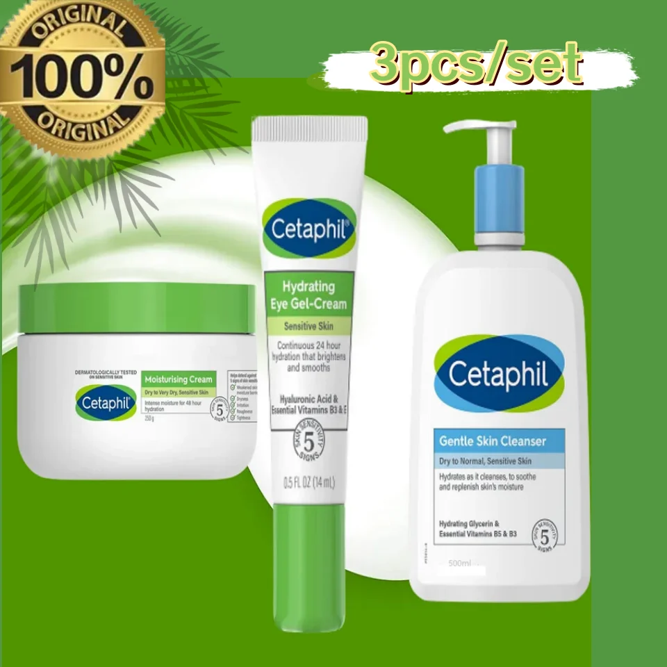 

3pcs/set Cetaphil Moisturising Cream Hydrating Moisturizer for Dry to Sensitive Skin Restores Skin Barrier Face Body Care 250g