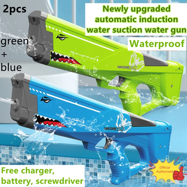Automatic Electric Water Gun Children Outdoor Beach games Pool Summer Toys High Pressure Large Capacity Water Guns for adult 3