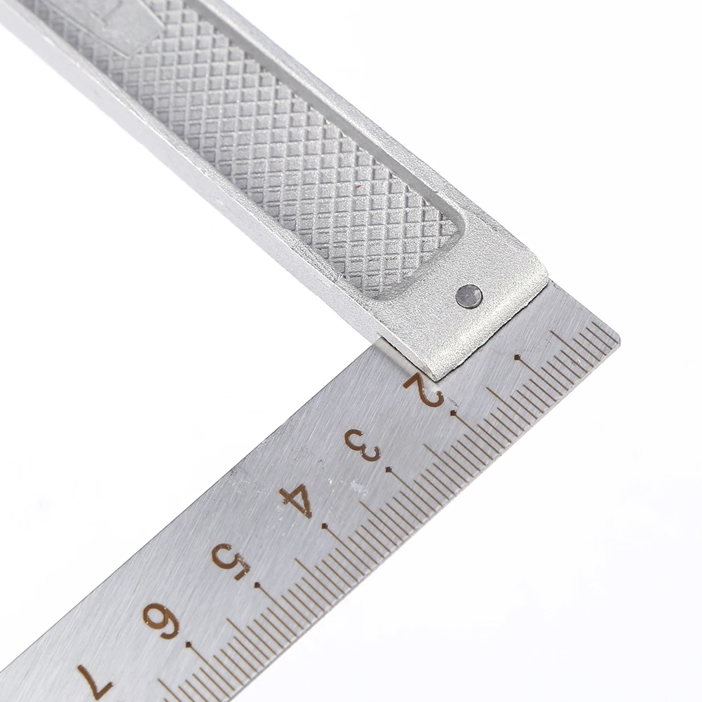 90 Right Angle Stainless Steel Triangle Ruler Woodworking Drawing Tools