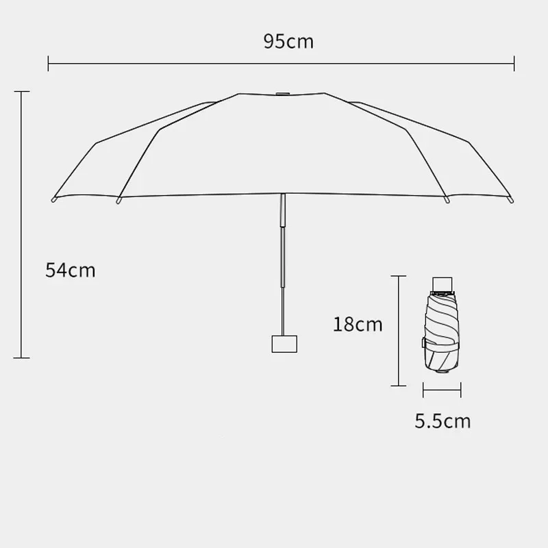 Phone Size Mini Pocket Women's Umbrella Male Man Ultralight Rain Sun Umbrella Girls Anti UV Portable Folding Parasol