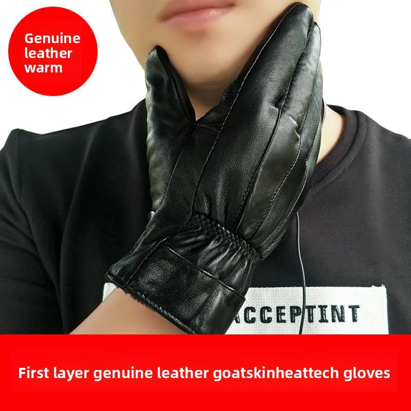 Deluxe Fleece-Lined Genuine Leather Gloves: Versatile Warmth