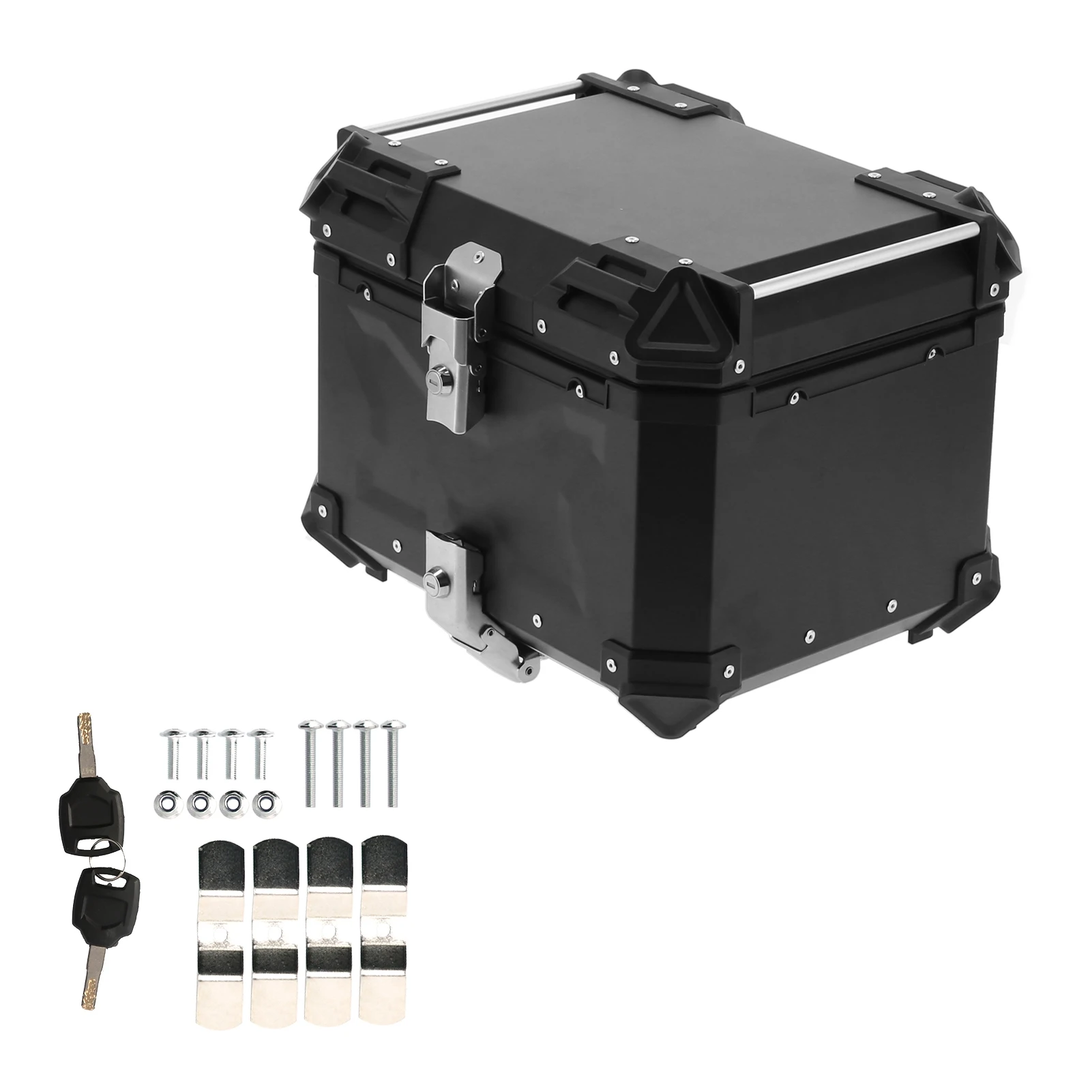 Motorbike Storage Box Top Box Tail Trunk Carrier Universal 45L Motorcycle Aluminum Top Case Tail Luggage