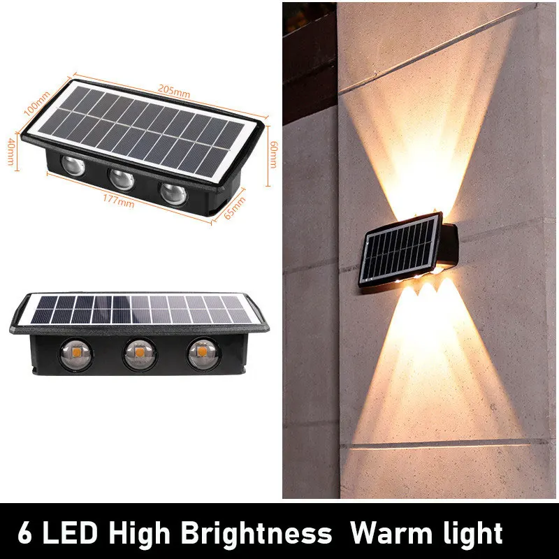 مصباح LED جداري يعمل بالطاقة الشمسية لتزيين الحديق...