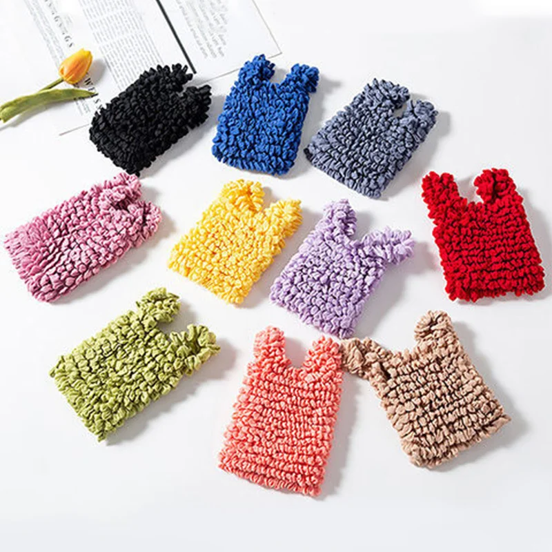 

100Pcs Magic Expansion Fold Pleated Flexible Stretch Mini Bag Large Capacity Bubble Elastic Paddy Portable Shopping Handbag Tote