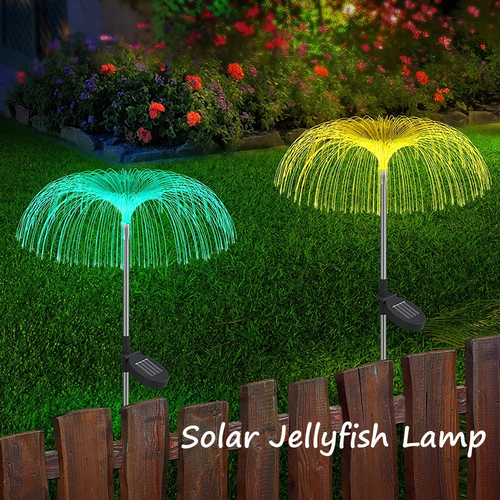 FORMIZON Lampe Solaire Jardin, 5 Pièces LED Méduse Lampes Solaires Extérieures De Jardin Avec 8