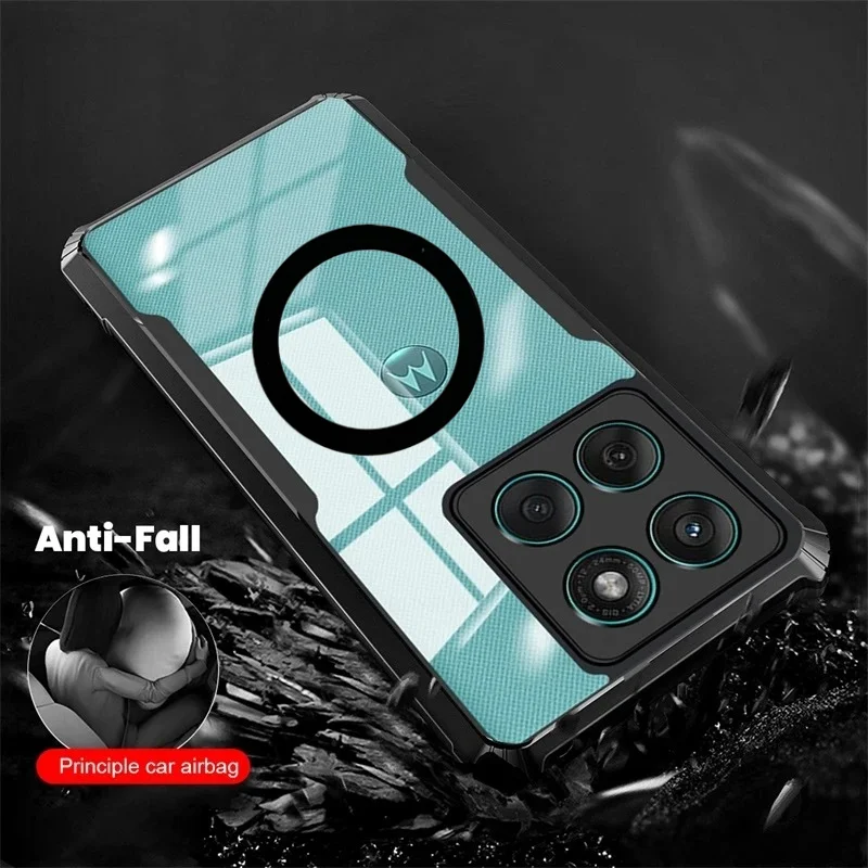 Luxury Armor Transparent Magnetic Shockproof Slim Cover