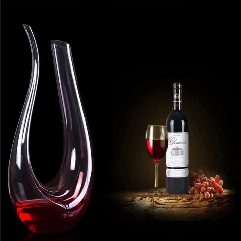 Special Grade 1500ML Big Decanter Handmade Crystal Red Wine Brandy Champagne Glasses Decanter Bottle Jug Pourer Aerator for Bar