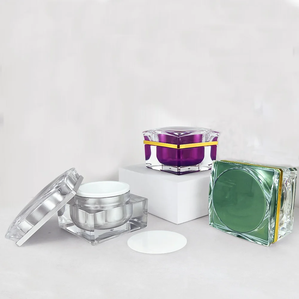 

Емкость 30 г, цвет зеленый, фиолетовый и серебряный, фотоматериал, кристальная бутылка крема и акриловая бутылка крема