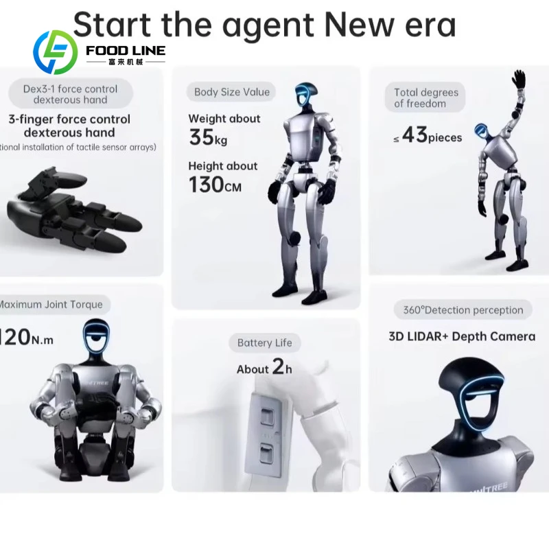 Robot Umanoide Intelligente Integrato Personalizzato Cinese, Robot AI per Assistenza Domestica, Robot Industriale per Fabbriche - immagine 2