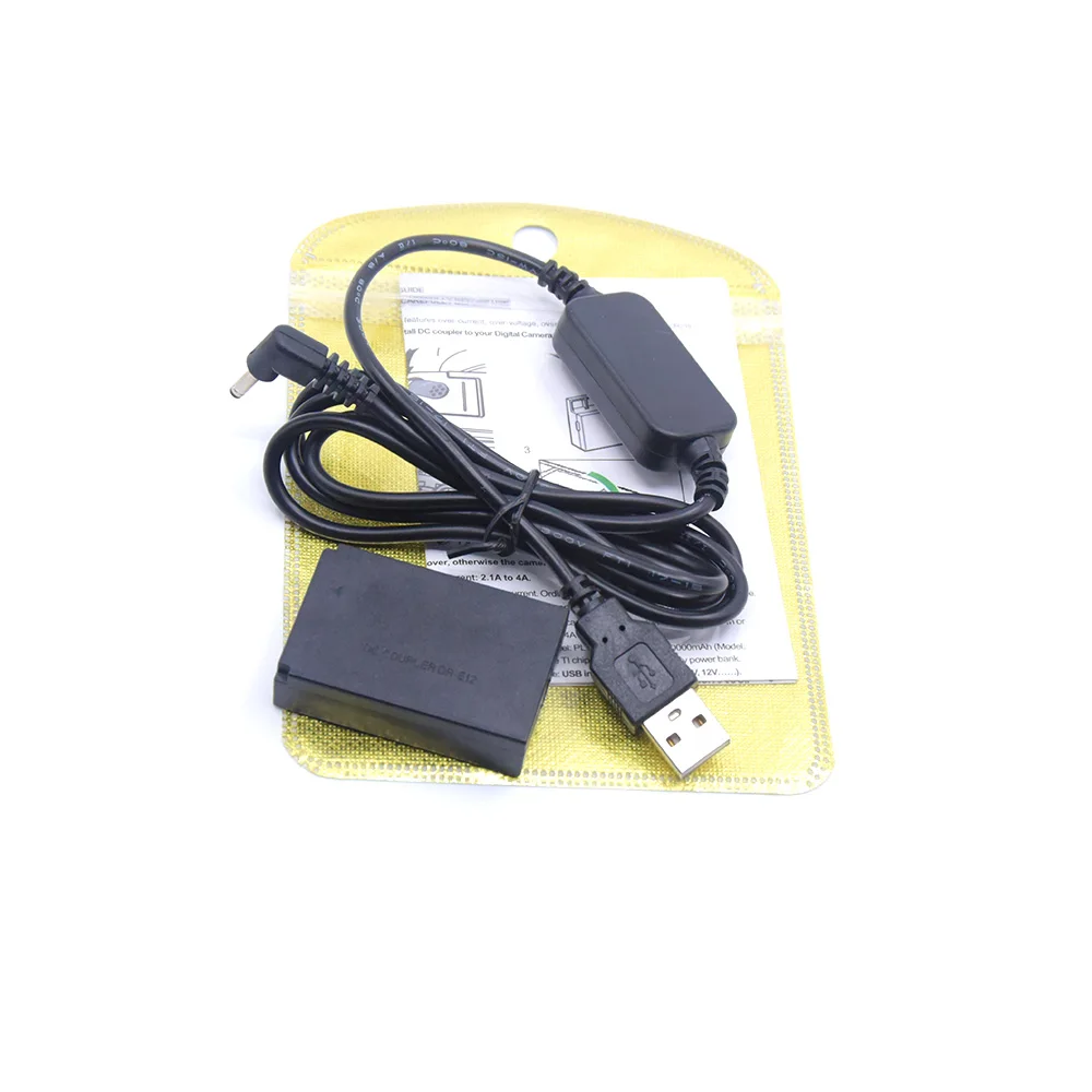 5V USB Charger Cable CA-PS700 USB Power Bank+DR-E12 DC Coupler LP-E12 Dummy Battery for Canon EOS M M2 M10 M50 M100 M200 Cameras