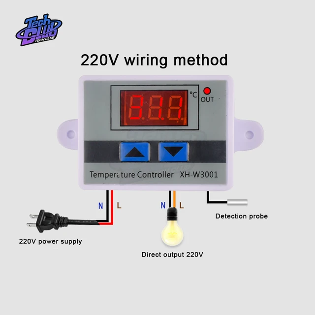 DC 12V Digital Led Temperaturregler Kühlung Heizung Thermostat