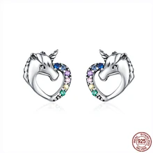  Bamoer Real 925 Sterling Silver Butterfly Animal Flower Ear Studs for Women Exquisite Party Earrings for Girl Original Design 