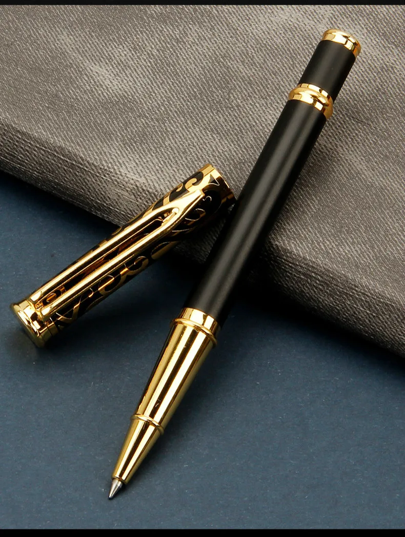 High Quality Luxury Metal Gel Pen Sculpture Pattern Roller Pen Office School Stationary Pen Customized Logo Name Gift
